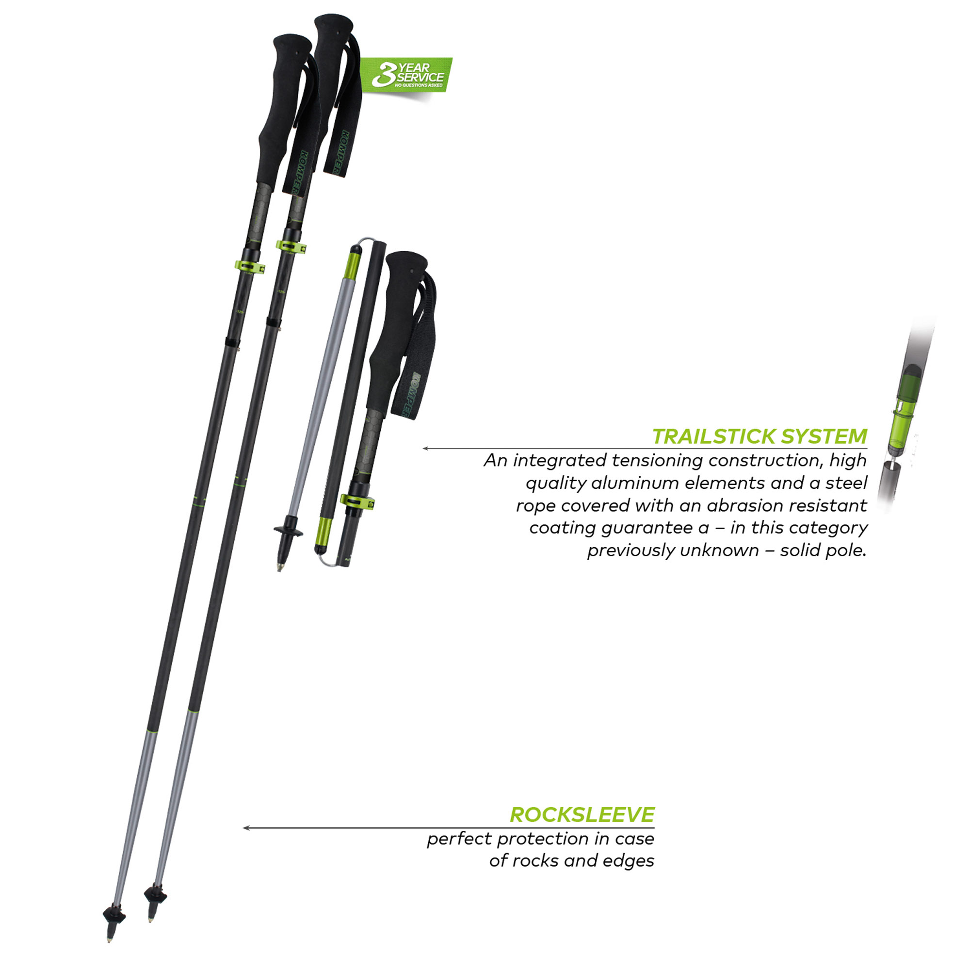 Trailstick Carbon C4 Vario Rocksleeve